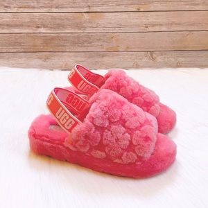 UGG Fluff Yeah Slide Poppy In Strawberry Sorbet